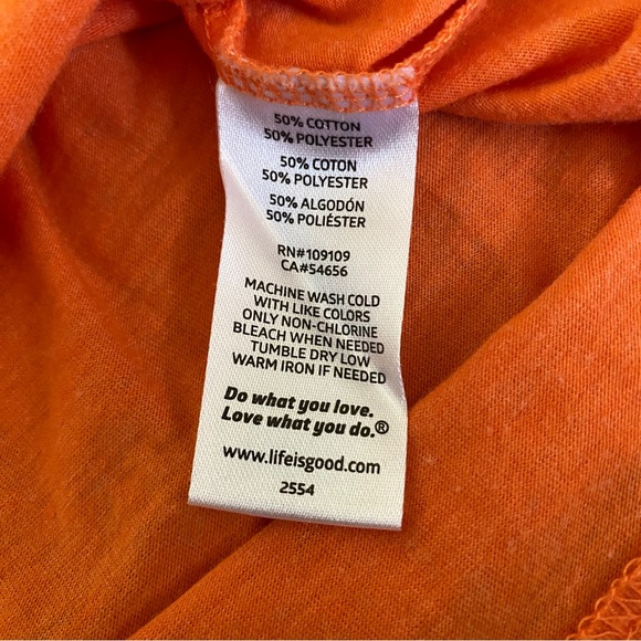 Life is Good Ghost I'm Too Old For This Sheet Orange Long Sleeve Cool Tee Small - Picture 9 of 9